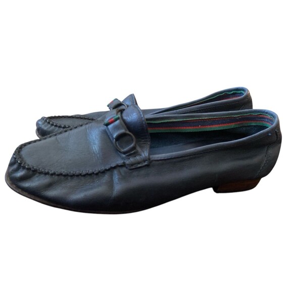 Gucci Leather Genuine - Womens- Size 10 Blue‎  Horsebit Designer Shoes - Picture 1 of 7